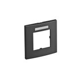 Cover frame AR45-BSF1, for accessory mounting box 71GD8-2, single, with labelling panel for vertical device installation