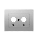 Thea Blu Accessory Metallic White TV-Radio Socket Terminated