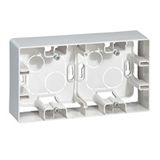 Surface mounting box Niloé - 2 gang - white