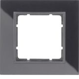 Glass frame 1gang, B.7, black/ant. matt