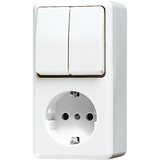 Combination SCHUKO® socket / 2-gang 675AWW