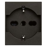 2P+E 16A Universal outlet black