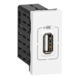 MOSAIC USB CHARGEUR 1 MOD TYPE A 1.5A 7.5W WHITE