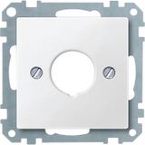 Central plate for control devices, polar white, system M