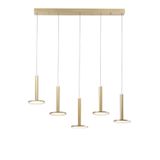 Brass Gold Aluminium   & Acrylic  LED 50 Watt 230 Volt   3946Lm 3000K IP20  L: 107 W: 15 H: 150 cm Adjustable Height