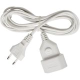 Plastic extension cable 3m white H03VVH2-F 2x0,75