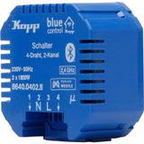 Blue-control Schaltaktor, Serienschalter 2-Kanal, 4-Draht, mit Bluetooth Mesh-Technologie