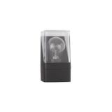 Anthracite Die-Casting Aluminum & Clear Acrylic LED E27 1x12 Watt 220-240 Volt Bulb Excluded IP65 L: 8.5 W: 9.8 H: 16 cm