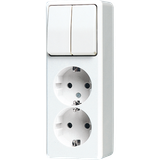 Combination 2-gang SCHUKO® socket 625AWW