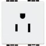 LL - US shielded socket 2P+E 1M white