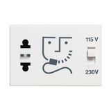 CLASSIA - SHAVER SOCKET WHITE 230V