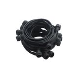 Cable with lampholder E27 20m illu-20 BLACK