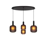 ELOISE Pendant light-Black-4xE27-40W-Glass