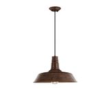 Rust Steel Outside  Rust Inside   Black Fabric Wire  LED E27 1x12 Watt 230 Volt  IP20 Bulb Excluded  D: 46 H1: 26 H2: 115 cm Adjustable height