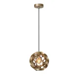 Lucide HANNELORE - Hanging lamp - Ø 30 cm - 1xE27 - Matt Gold / Brass