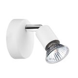 Matt White Metal LED GU10 1x10 Watt 230 Volt IP20 Bulb Excluded D: 8 W: 6.7 H: 10.9 cm Rotating & Adjustable