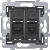 2 RJ45 connections UTP cat. 6, PoE++ ready, flat model, incl. base 71