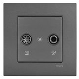 Novella-Trenda Dark Grey Sat Socket Trans (Sat-TV) (8-11dB)