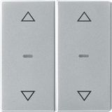 Cover pb module 2g lenses arrow symbols, KNX - Q.1/Q.3/Q.7, alu velvet