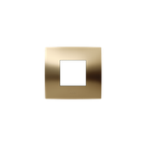 frame, 2 modules, GOLD satin finish 1gang Gold - Chiara