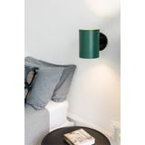 GUADALUPE BLACK WALL LAMP GREEN LAMPSHADE