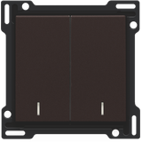 Finishing set with double lens for two-circuit switch, two-way switch