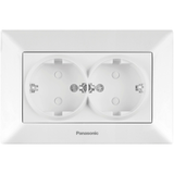Arkedia White Child Protected Double Earth Socket