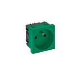 STD-F0 MZGN1 0° socket, with earthing pin, single