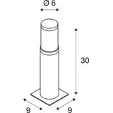 TRUST 30 LED floor stand, stainless steel 316, LED