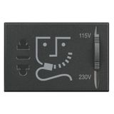 SHAVER SOCKET 230V DARK