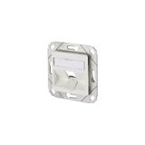 Keystone wall outlet flush mounted trunking installation 1 port unequi