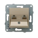 Novella Bronze Two Gang Num Phone Socket (2xCAT3)