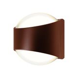 Misano Curve IP65 Bi-Directional Wall Light Warm White Rust