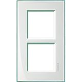 LL - cover plate 2x2P 57mm aquamarine