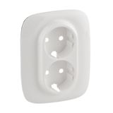 Cover plate Valena Allure - 2x2P+E socket - German standard - white