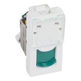 Arteor™ - RJ45 socket - category 6A STP - 1 module -White with green shutter