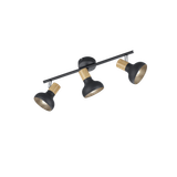 Latika spotlight 3-pc E14 matt black/wood