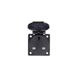 Built-in socket outlet according to British standard, black, 250 V/13 A, IP54