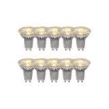 Lucide MR16 * 10 - Led bulb - Ø 5 cm - LED - GU10 - 1x5W 2700K - Transparant - Set of 10