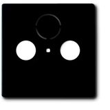 1743-885 Cover Plate SAT 3 gang black matt - 63x63