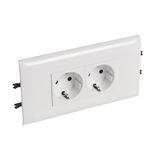 PRISE SPEC. DLP SUPPORT COUV 85 INTEGRE SCHUKO 2X2P+T  BORNES AUTOMATIQUES