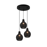 Sprout pendant 3-pc E14 black