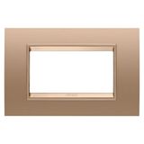 LUX PLATE - IN METAL - 4 MODULES - SOFT COPPER - INNER FRAME MATT SOFT COPPER - CHORUSMART