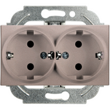 Karre Plus-Arkedia Bronze Two Gang Earthed Socket