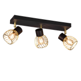 Ardon spotlight 3-pc E14 matt black/polished brass