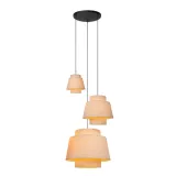 Lucide TRIBUTE - Hanging lamp - 3xE27 - Beige