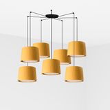 SAMBA 7L Black/yellow pendant lamp