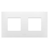 EGO INTERNATIONAL PLATE - IN TECHNOPOLYMER - 2+2 MODULES HORIZONTAL - SATIN WHITE - CHORUSMART