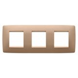 ONE INTERNATIONAL PLATE - IN PAINTED TECHNOPOLYMER - 2+2+2 MODULES HORIZONTAL - SOFT COPPER - CHORUSMART