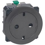 SOCKET 2P+E SCHUKO GRAPHITE SURFACE